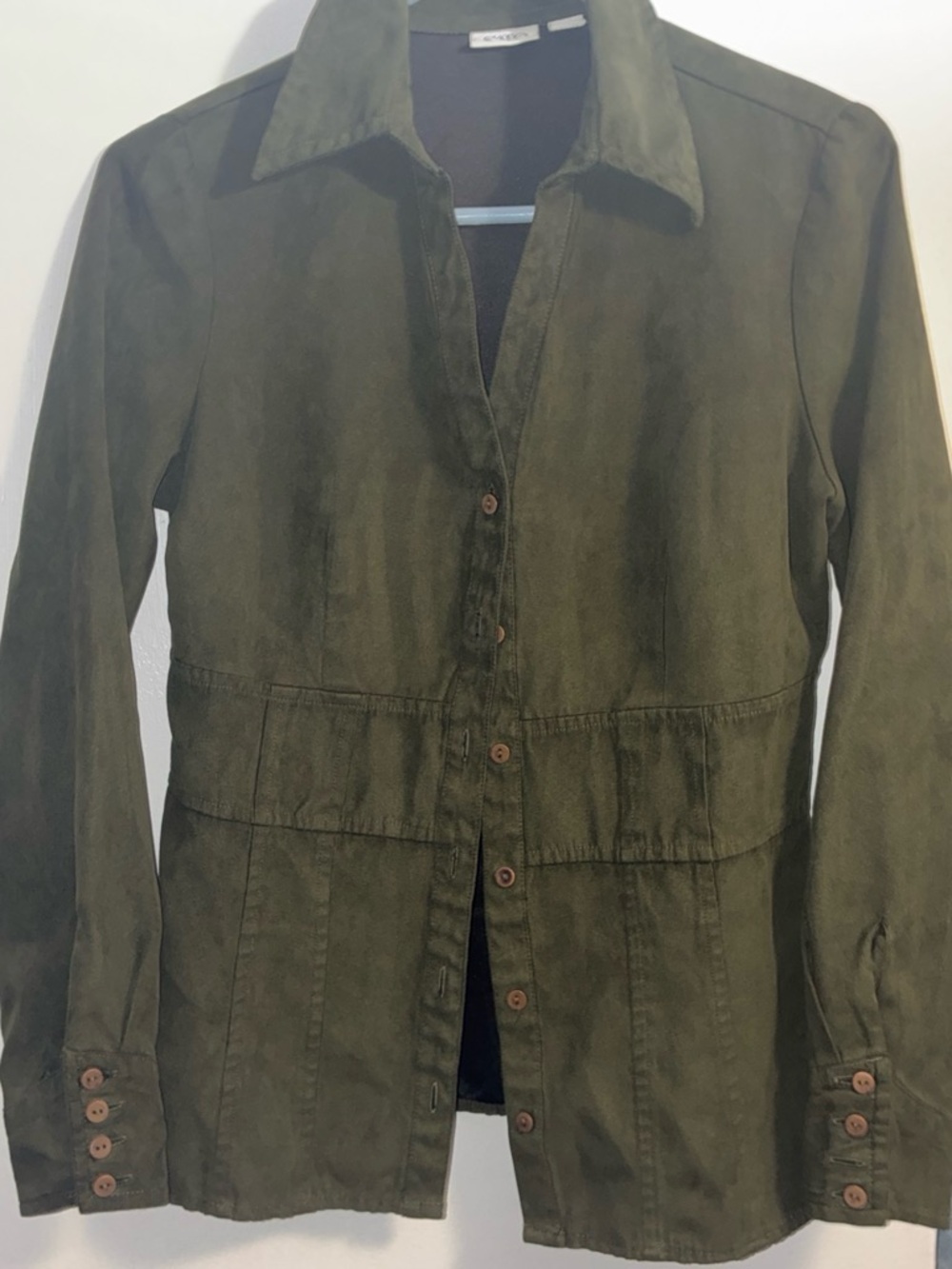Cato Olive Green Button-Front Utility Jacket
